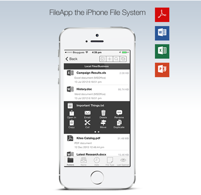FileApp the iPhone File System