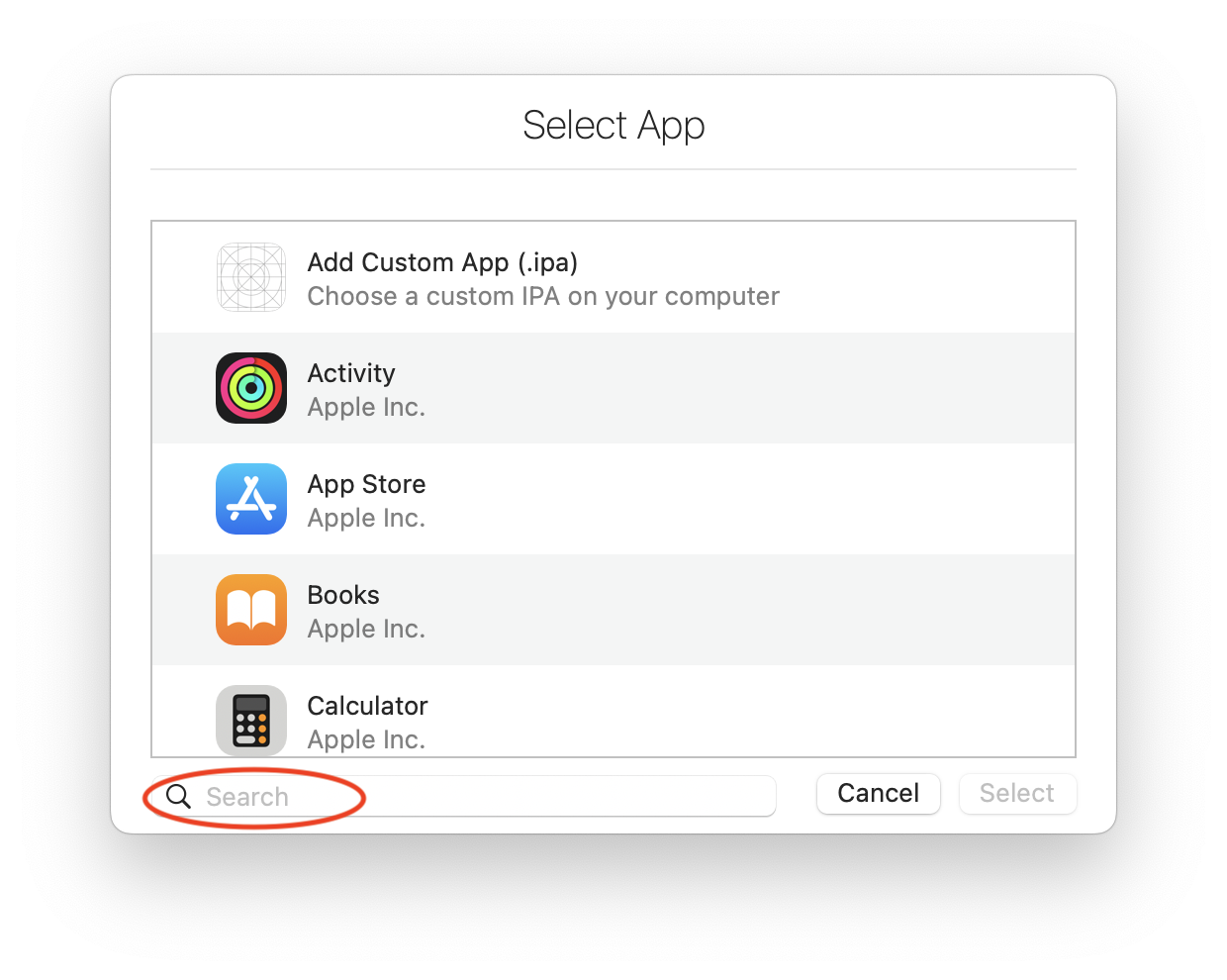 Select an App