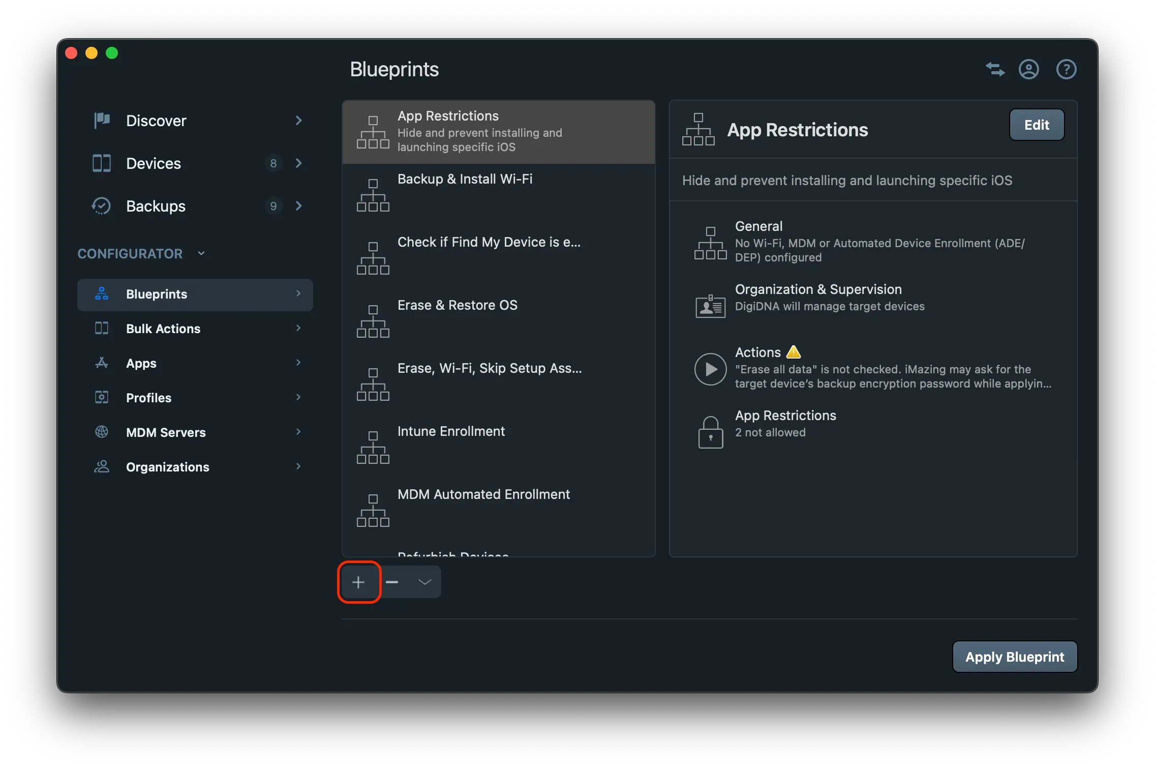 iMazing Configurator New Blueprint