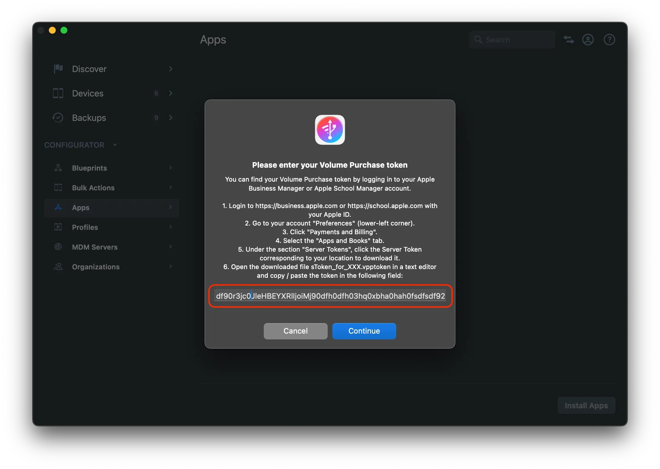 iMazing Configurator Apple Account Sign in