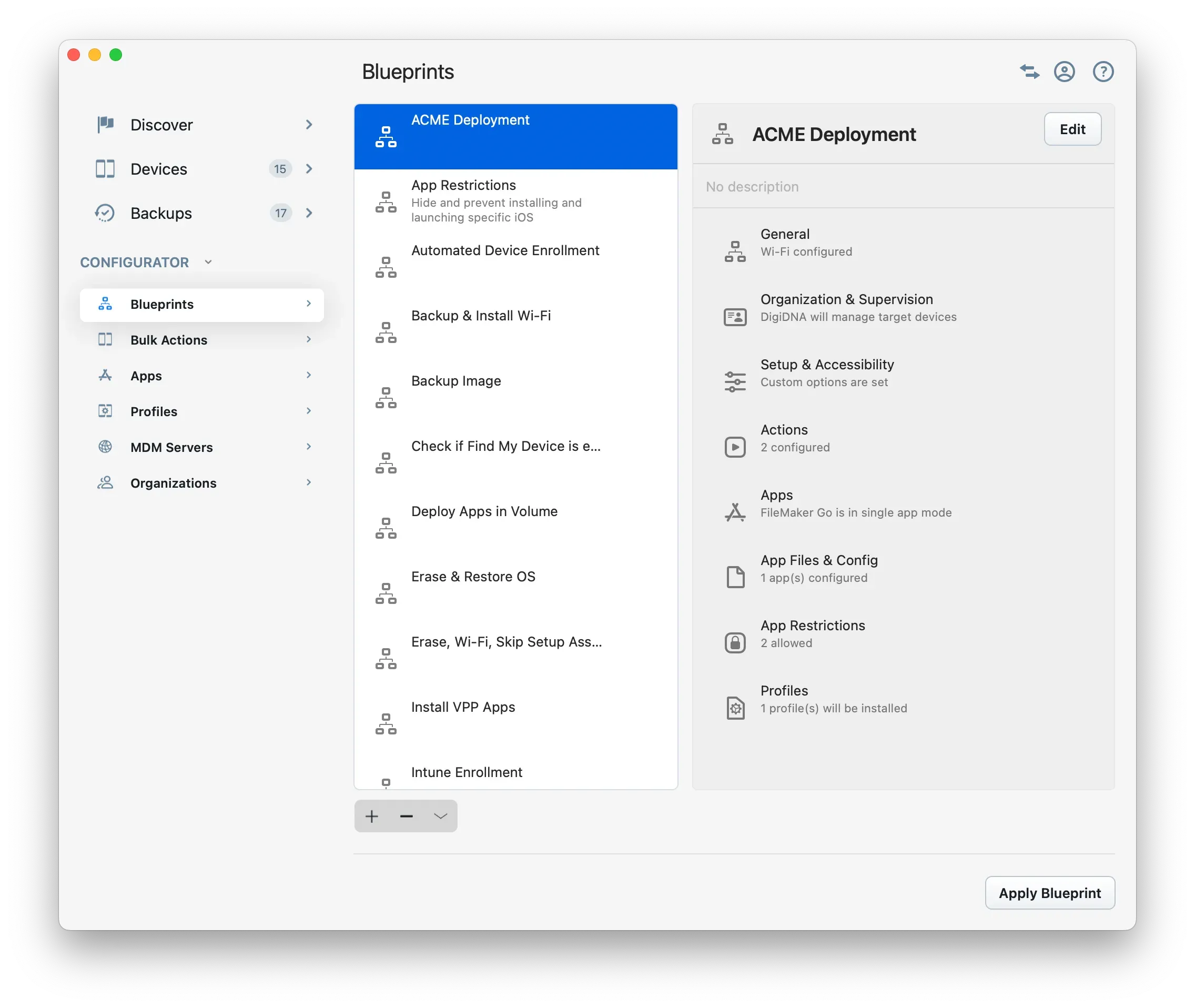 iMazing Configurator - Blueprints