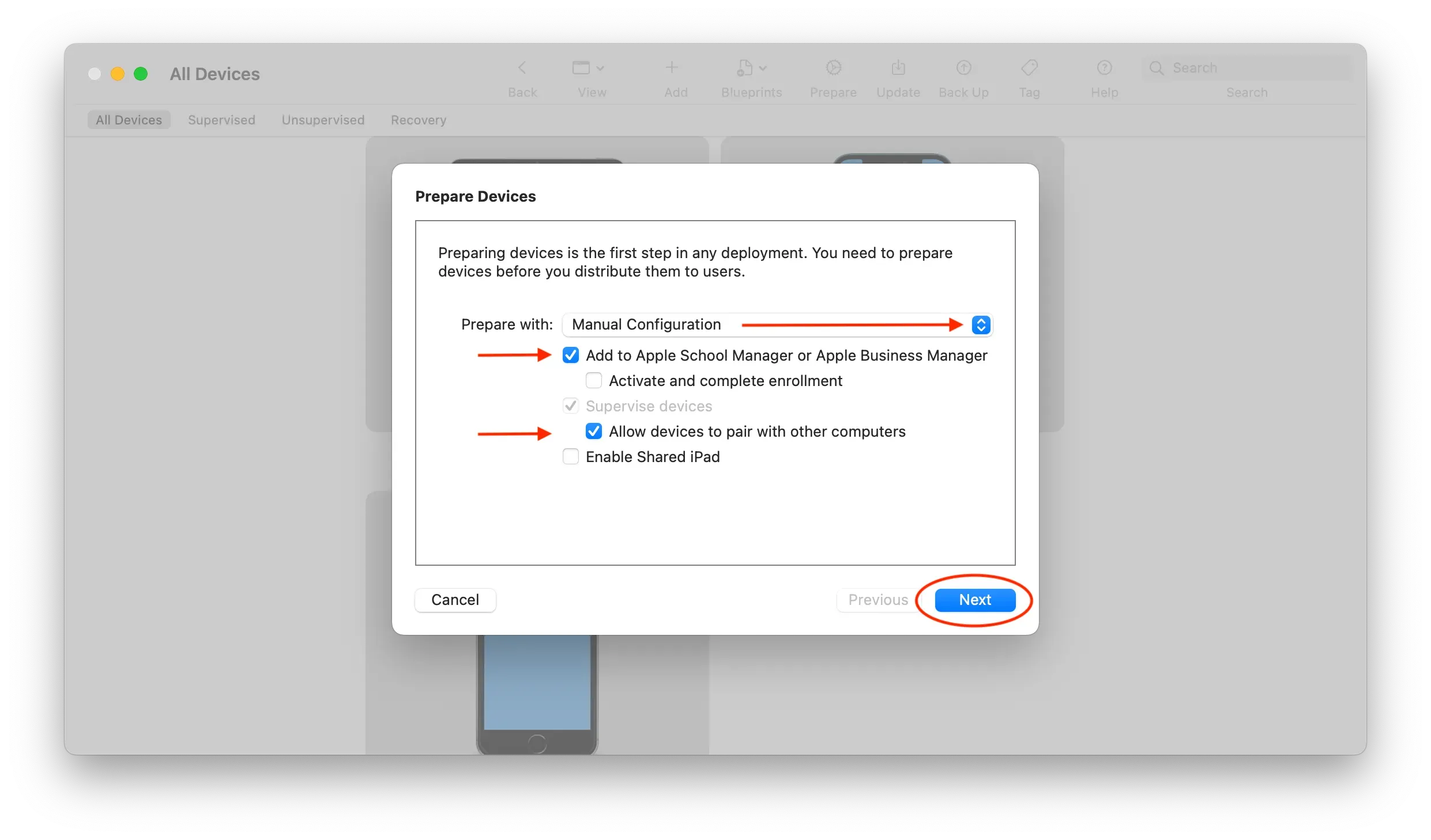 Apple Configurator Prepare