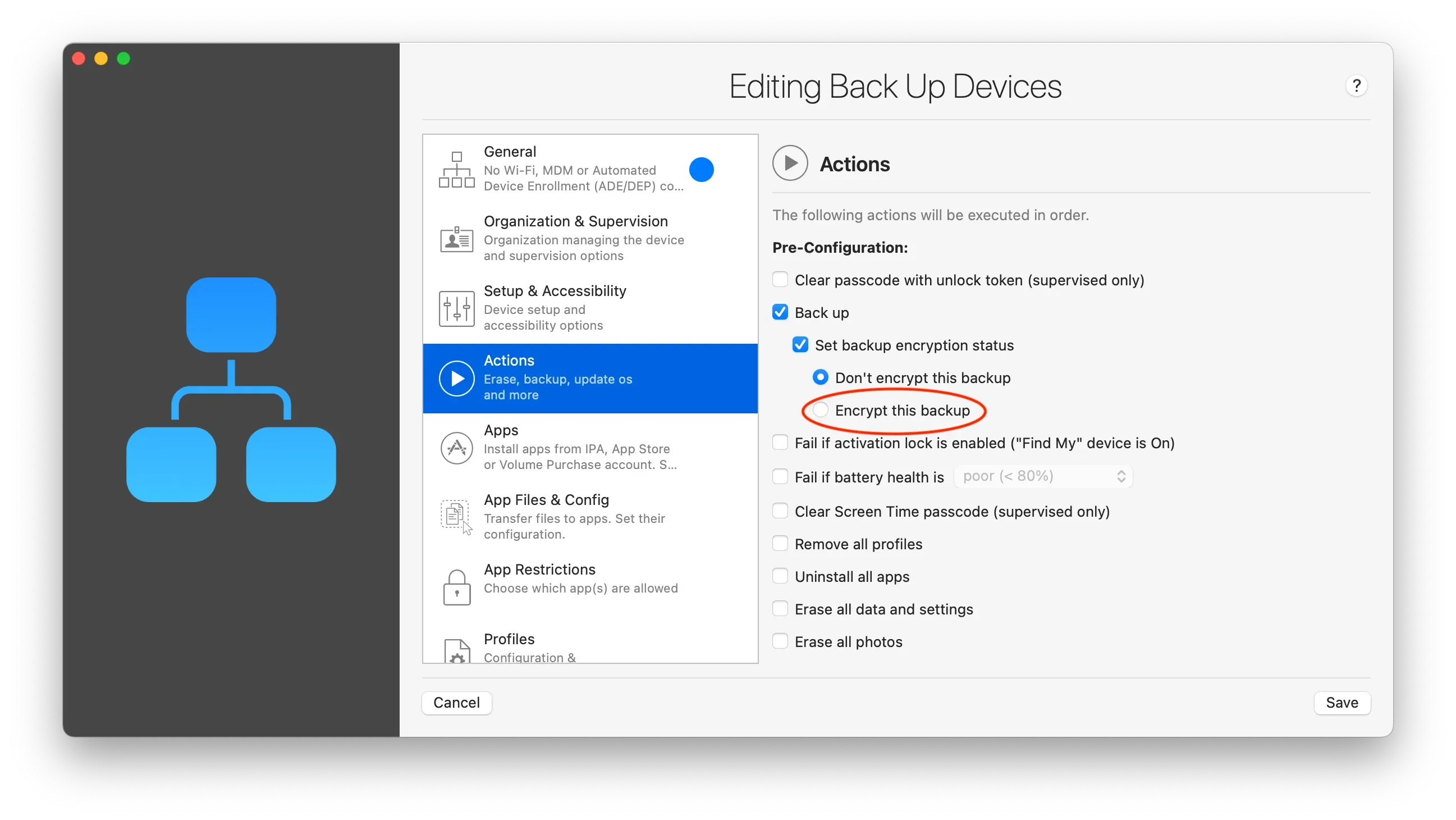 Define Blueprint Actions