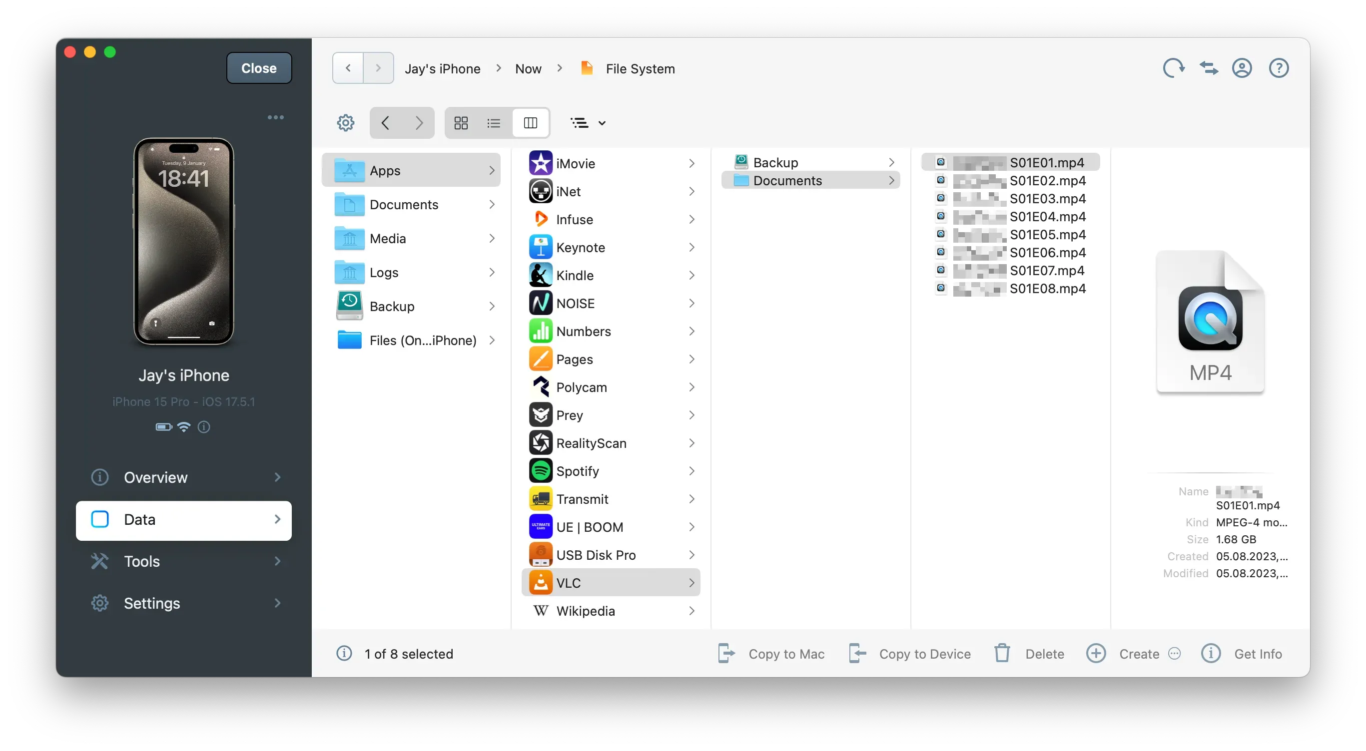 iMazing 3 File Browsing