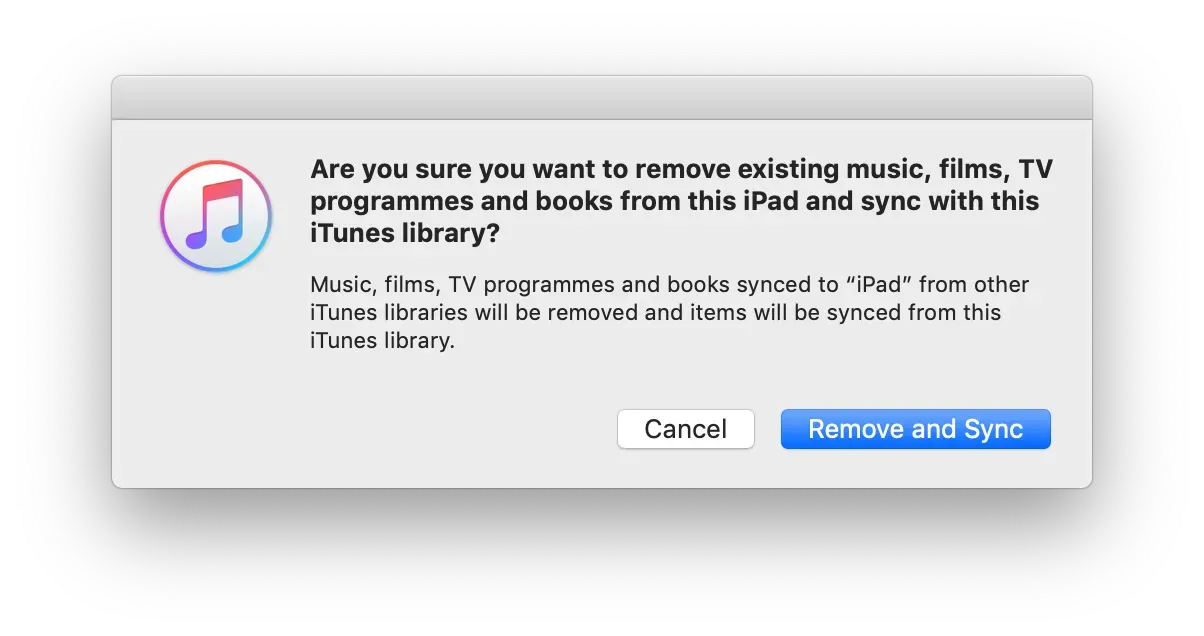 iTunes Selfish Message