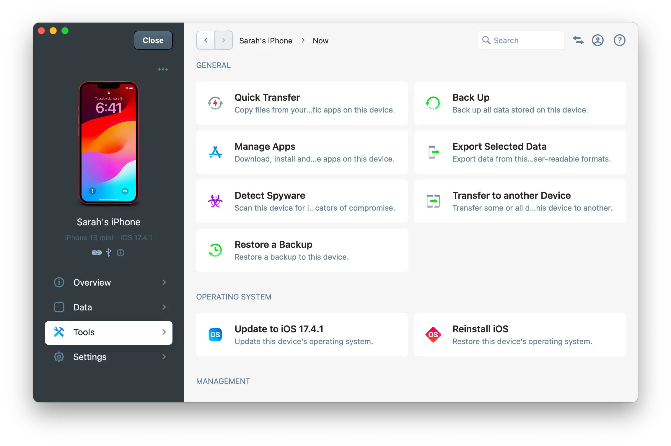 iMazing 3 Device Tools