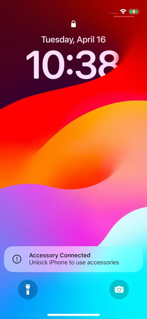 iOS Accessory Connected