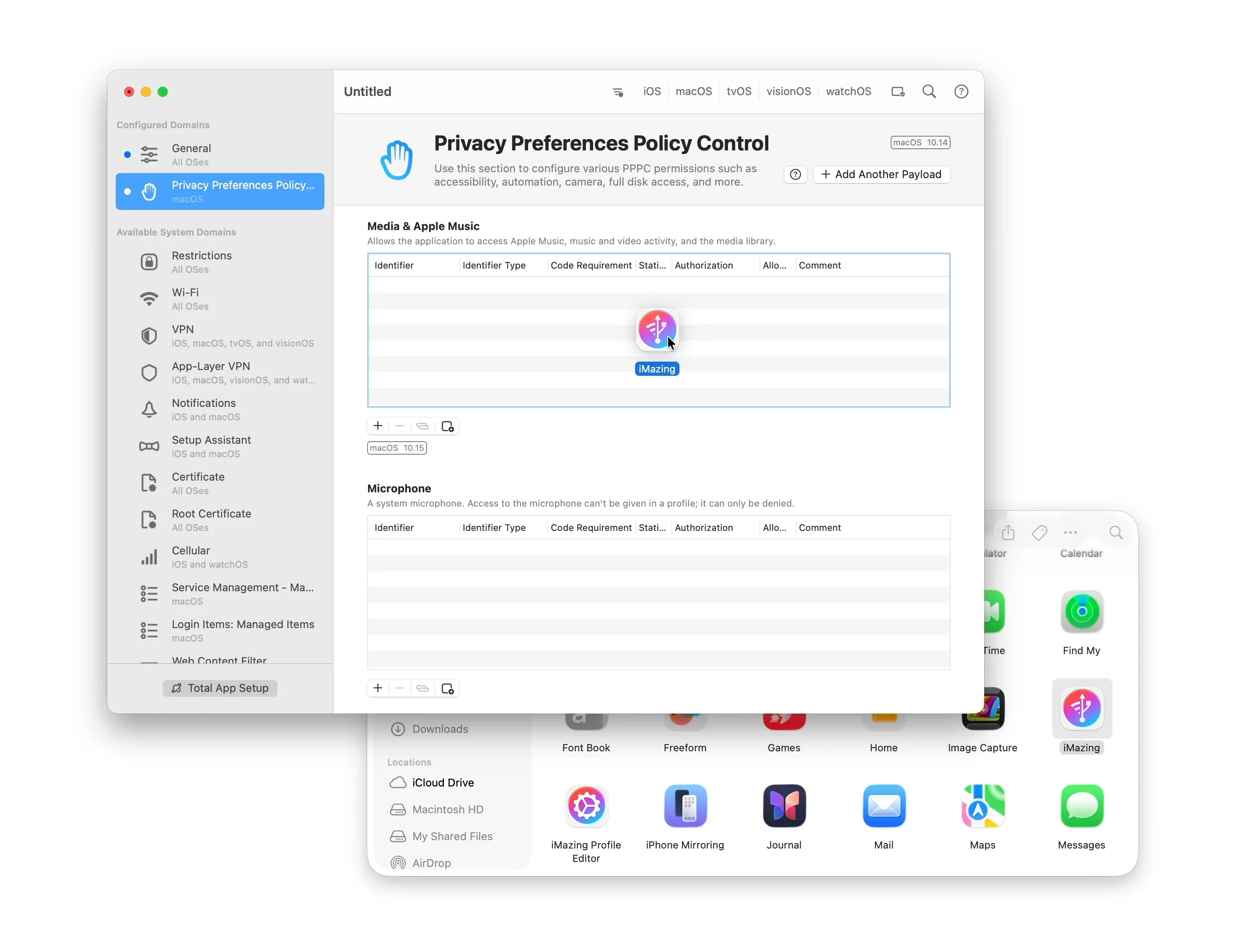 Drad and drop into PPPC tables