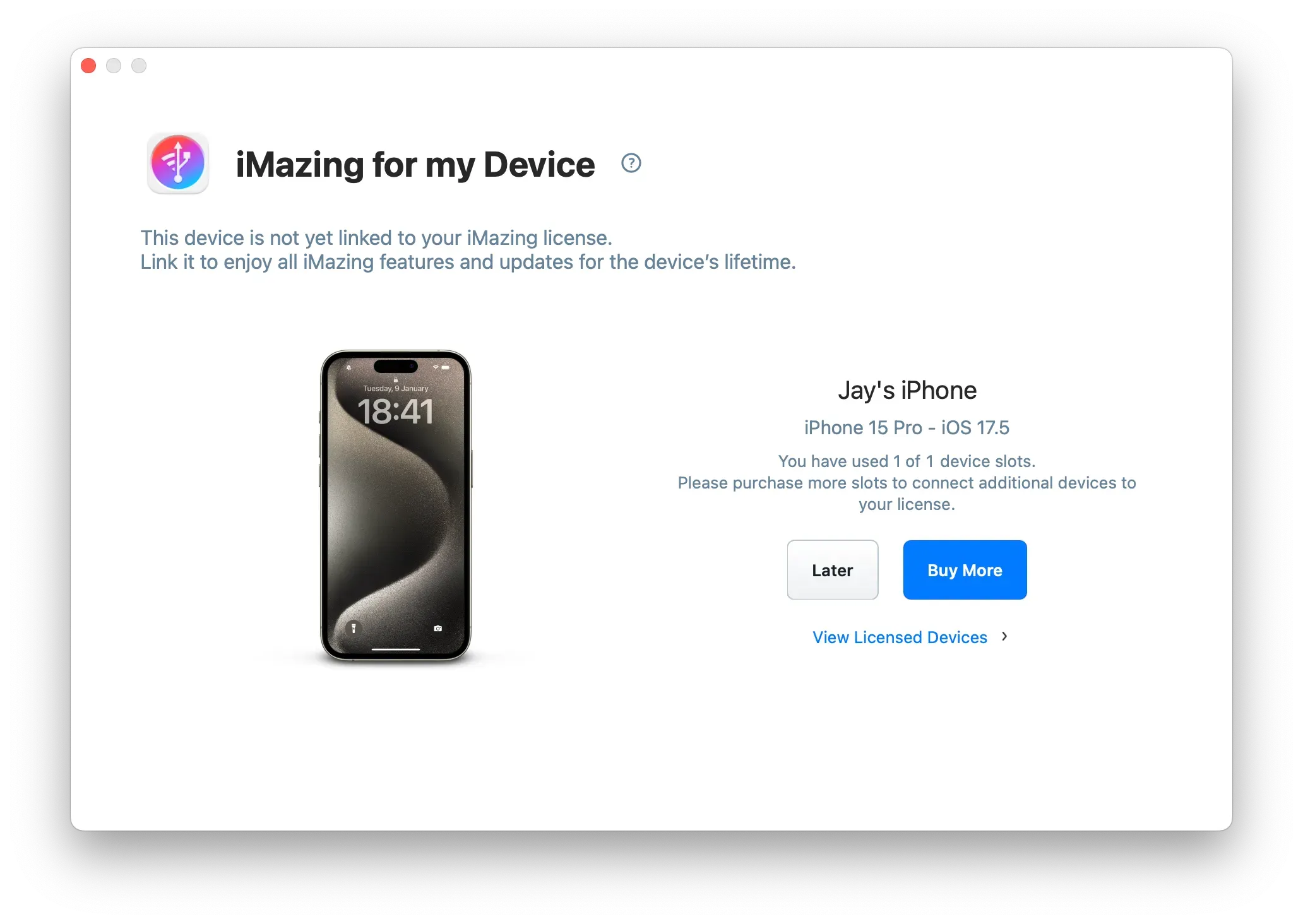 iMazing Licensing - Extend License