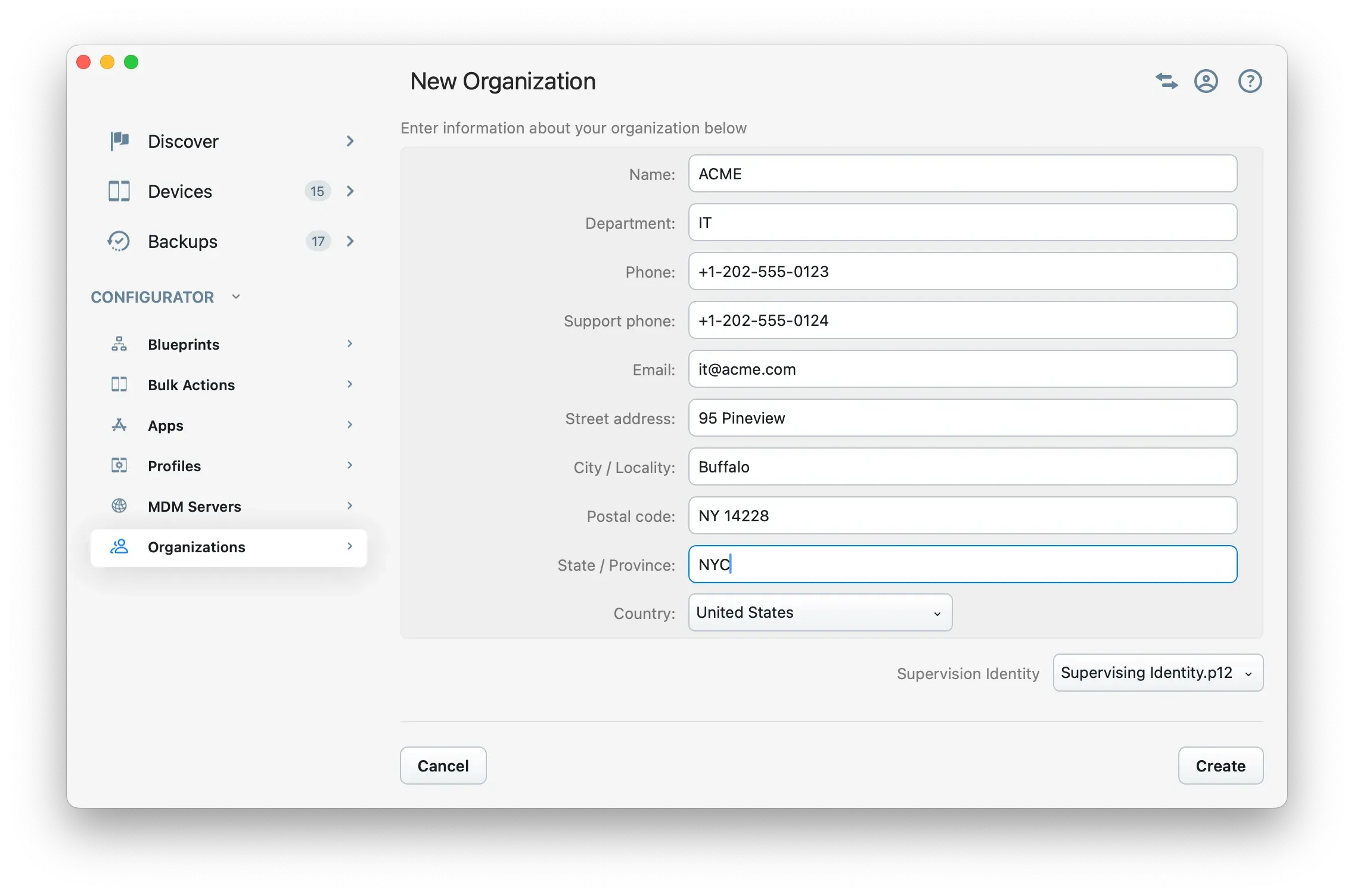iMazing Configurator - Importing an Existing Organization or Identity