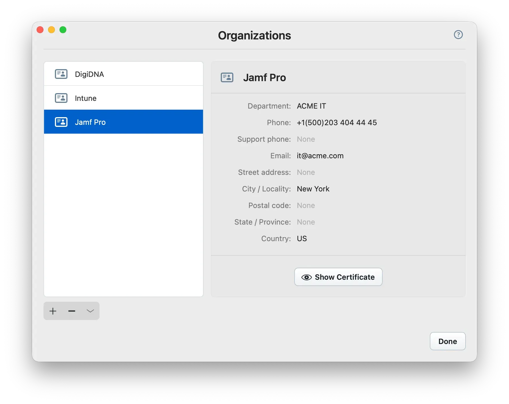 iMazing Organizations Library