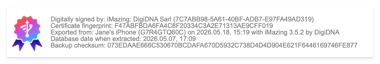 PDF signing with backup checksum