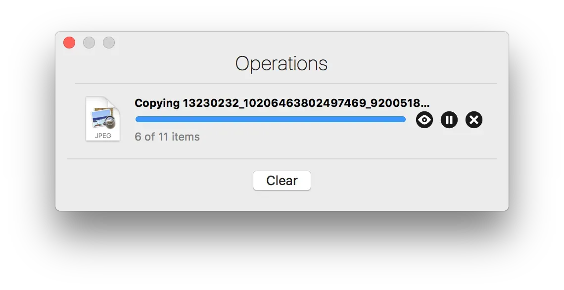 iMazing's Operations Window