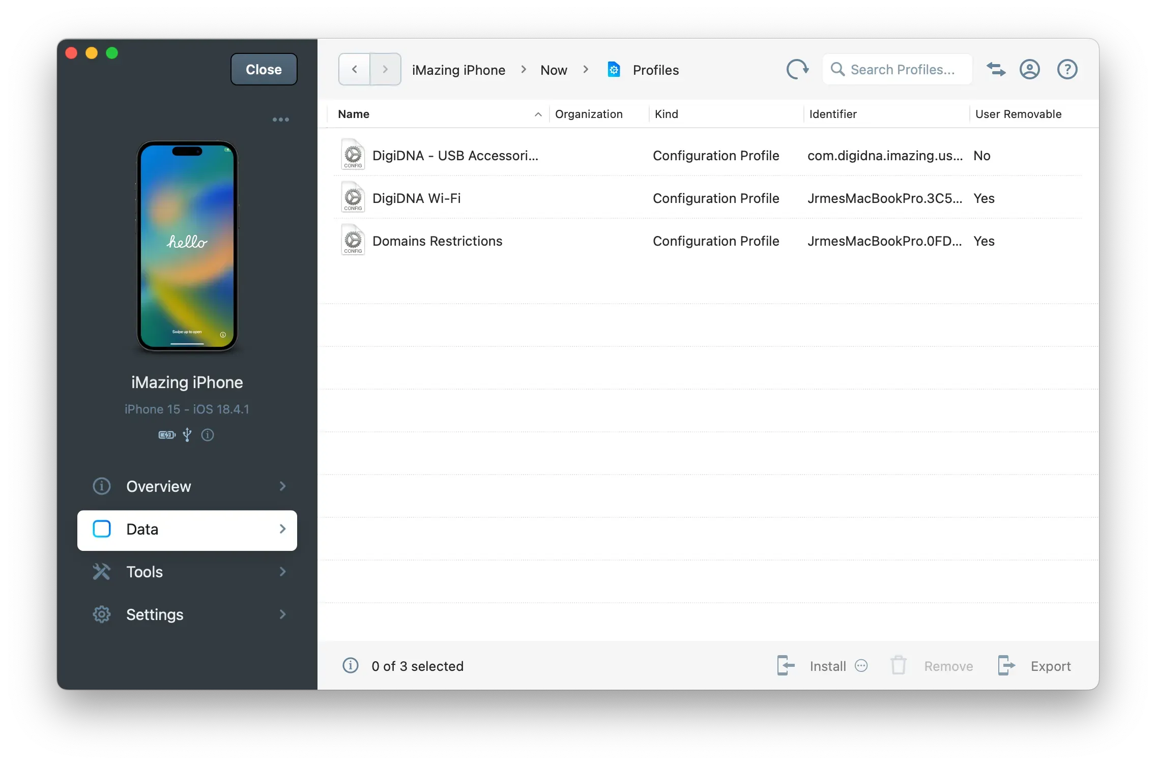 iMazing Device Profiles