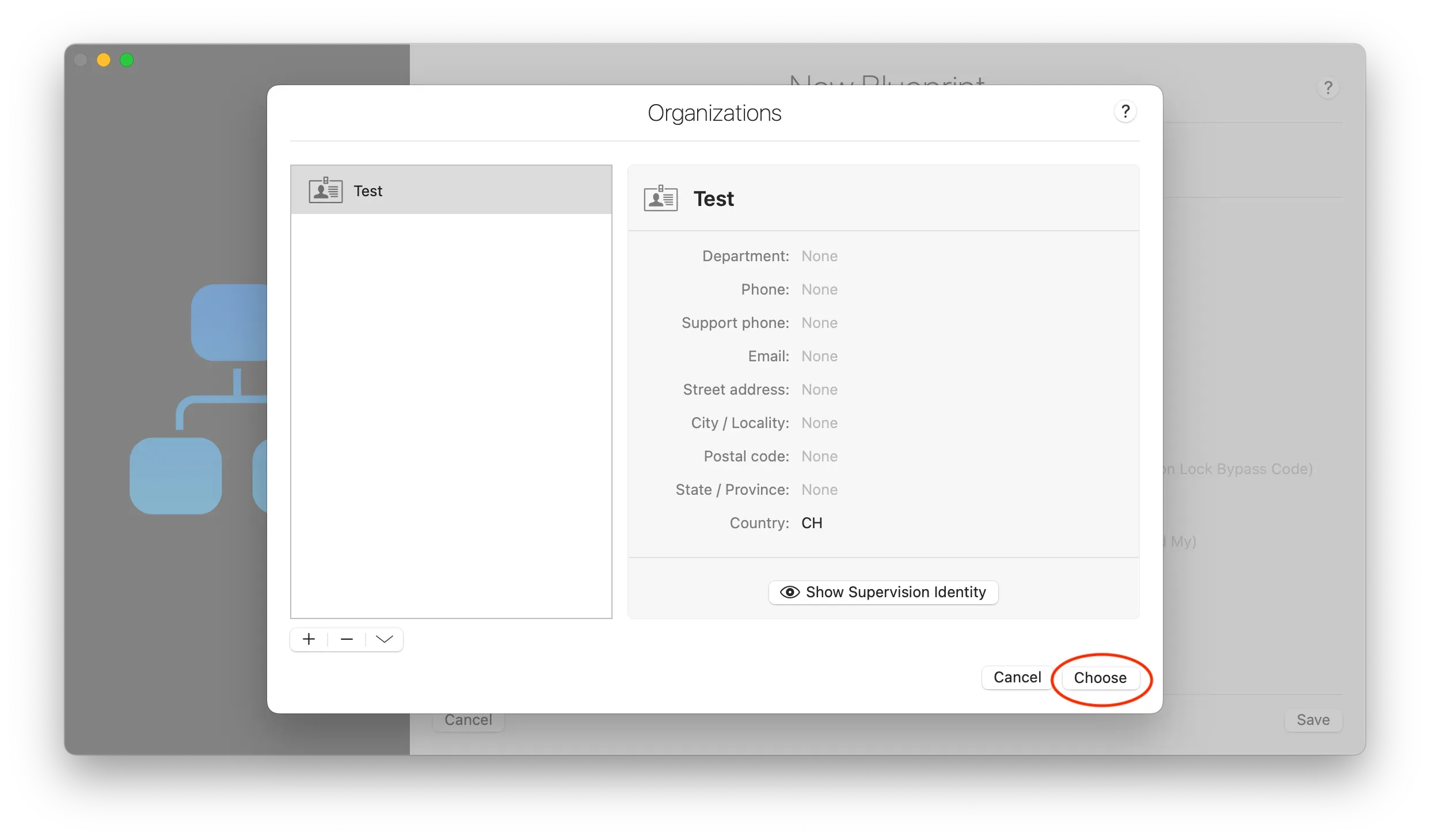 Validate your organization choice