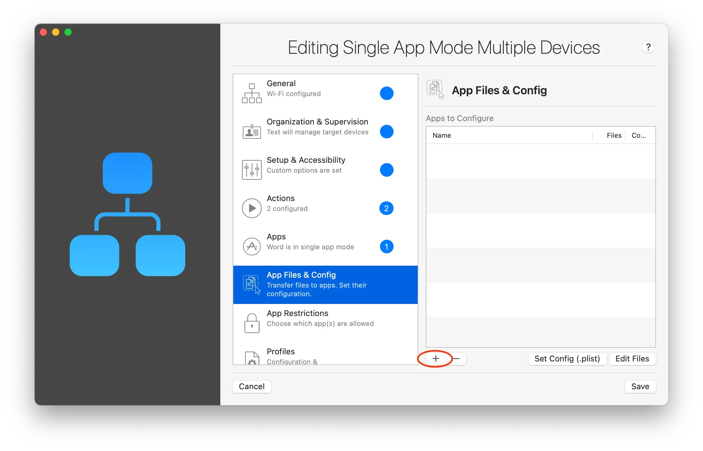 Select files to be preloaded in the App