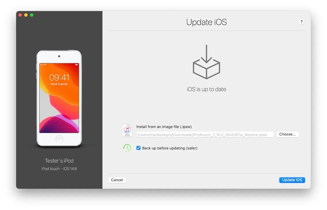 Update to iOS 15 beta with iMazing