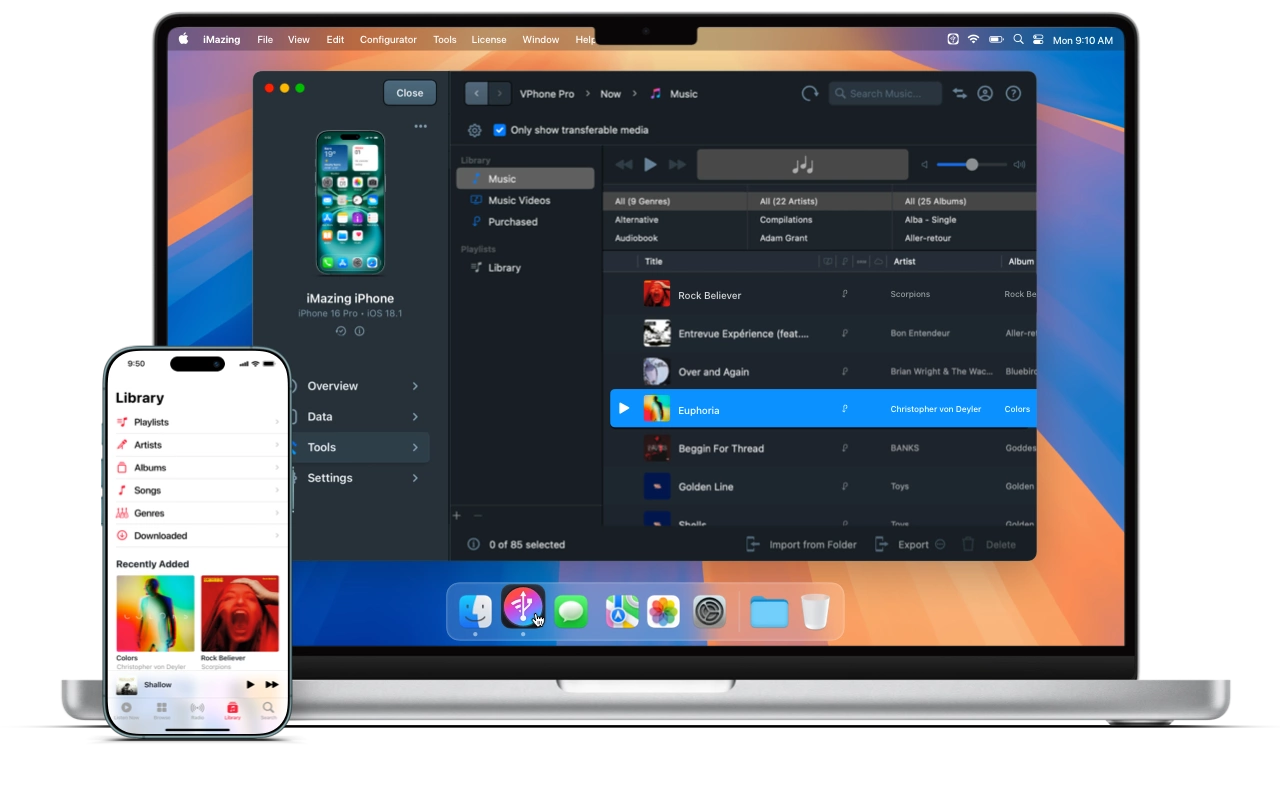 È possibile trasferire musica da iPhone a Mac? E come?