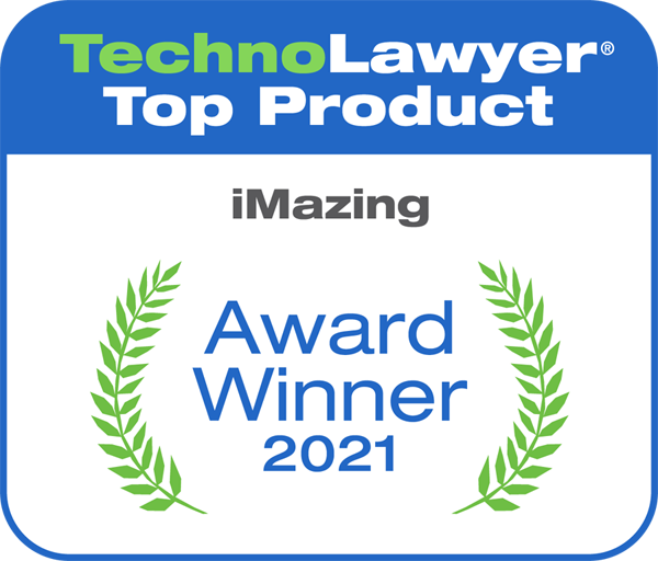 TechnoLawyer winner 2021 badge