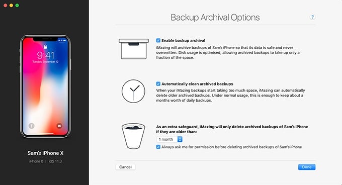 does imazing 2 for windows support apfs on mac