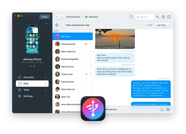 export imessage download