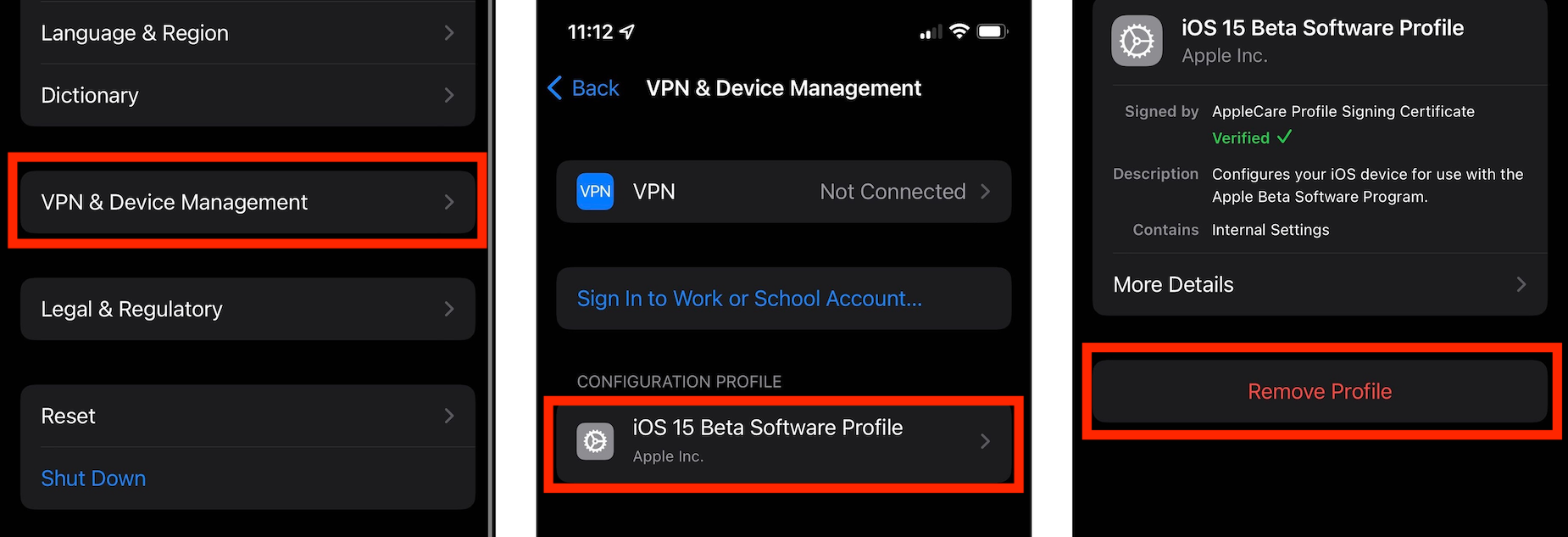 ios 15 beta profile download link