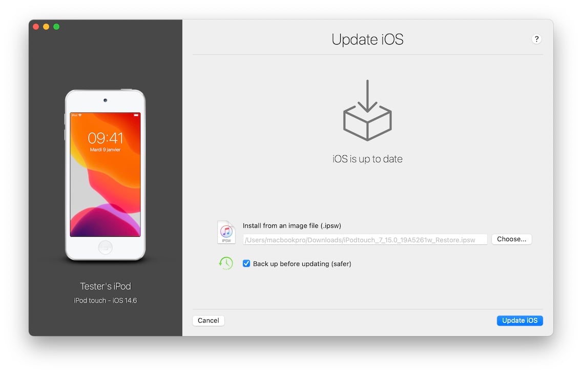 Update to iOS 15 beta with iMazing