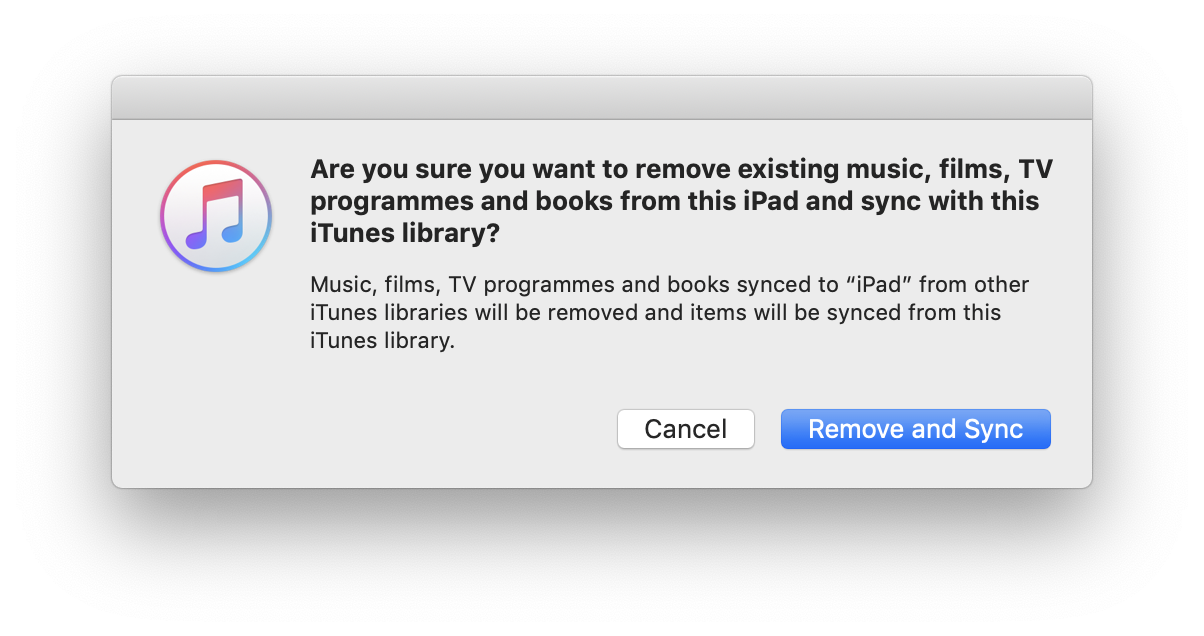 iTunes Selfish Message