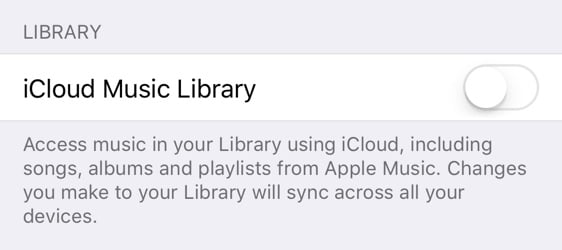 iCloud Music Library