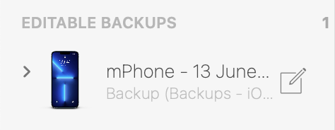 iMazing Editable Backup Screenshot