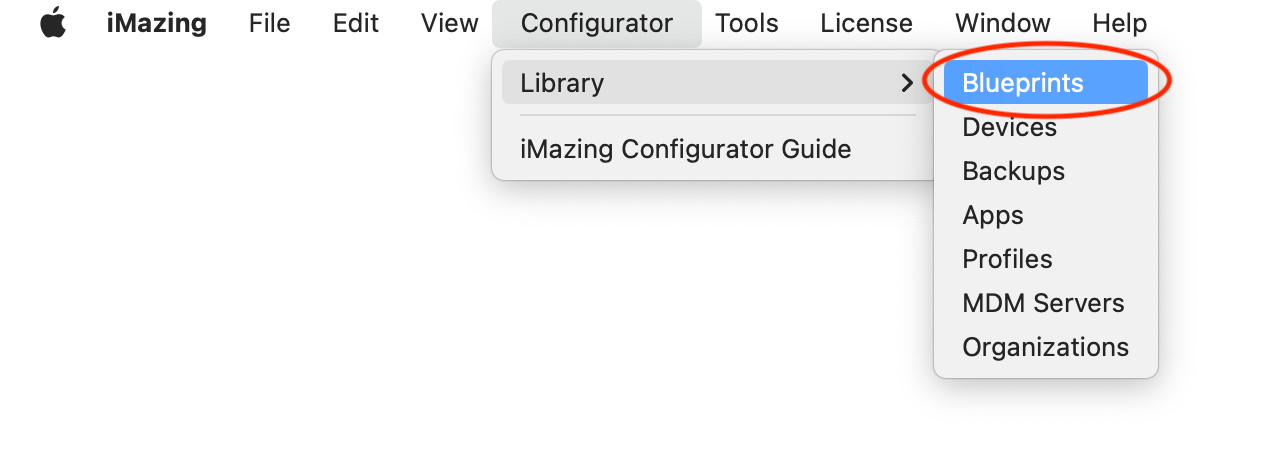 iMazing Configurator Blueprints