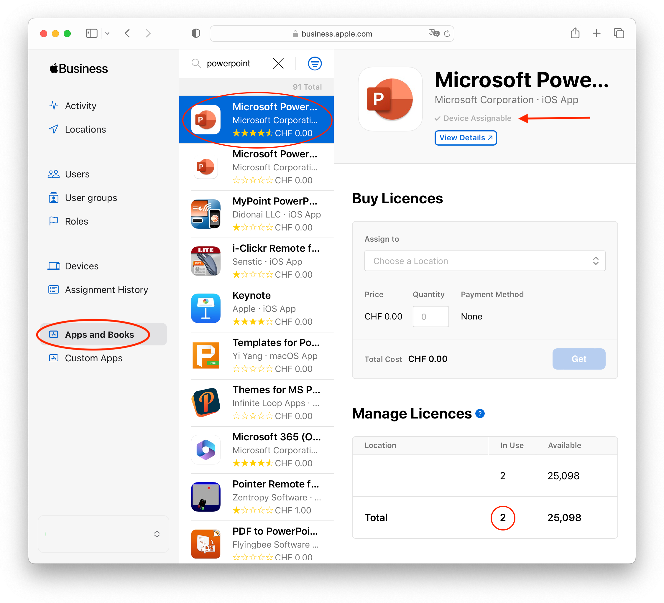 ABM/ASM Used Licenses