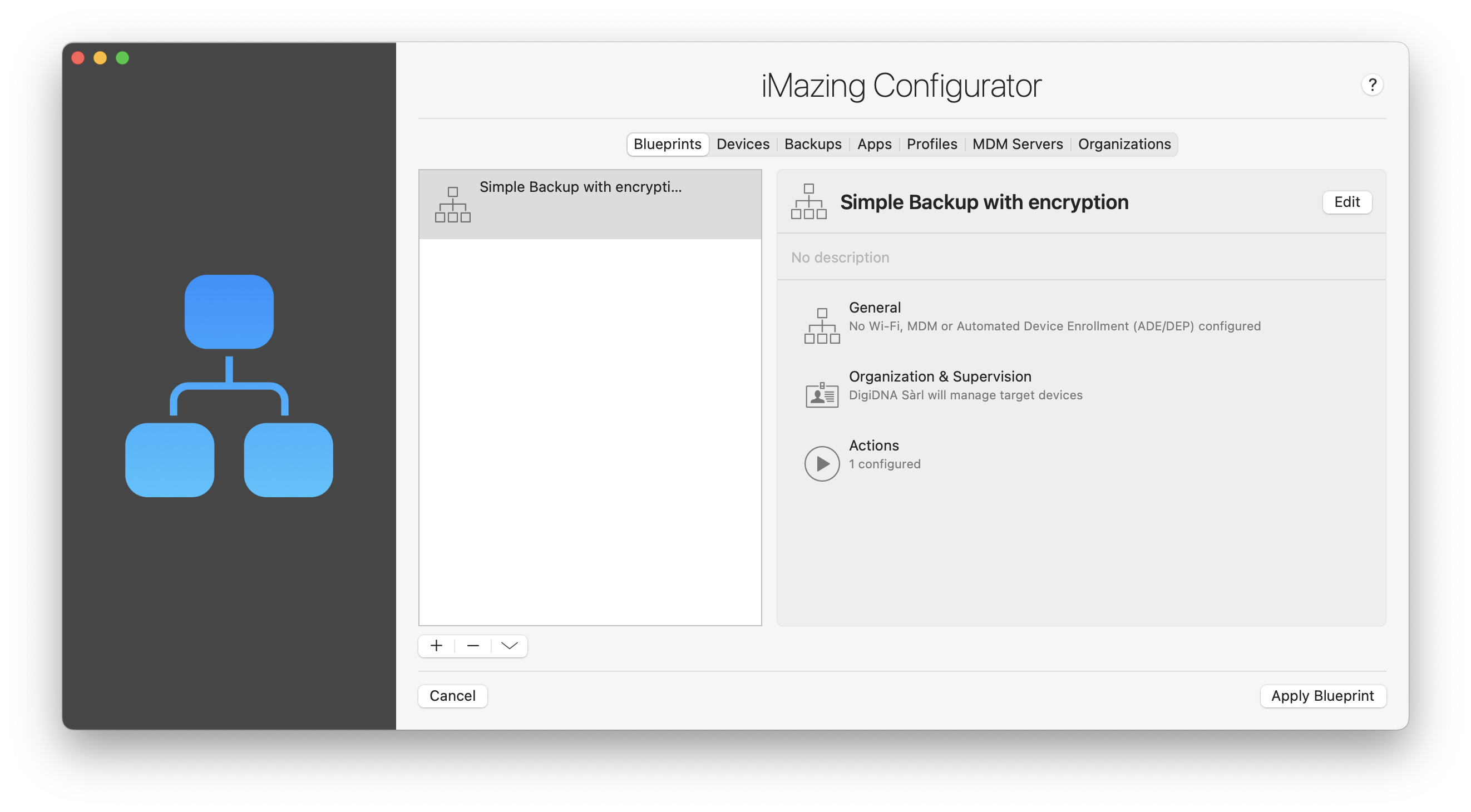 iMazing Configurator Operation Dispatcher View, All Devices Selected