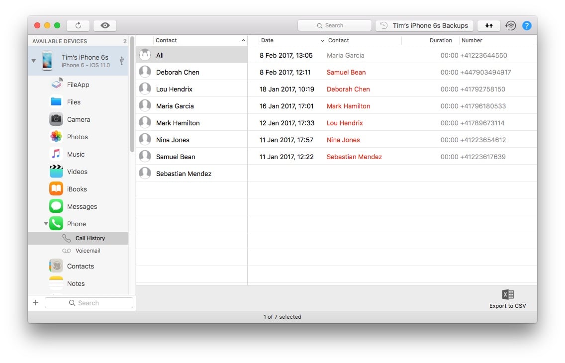 How to transfer Call History / Call Logs from iPhone to a Mac or PC computer