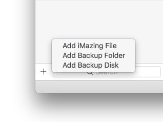 sidebar load backups button