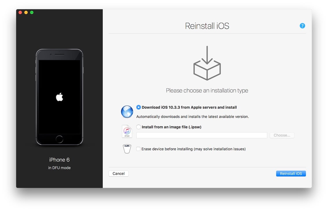 programs to put iphone in dfu mode