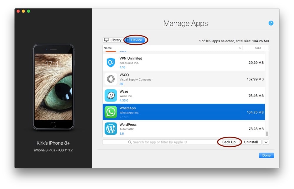 manage apps and device