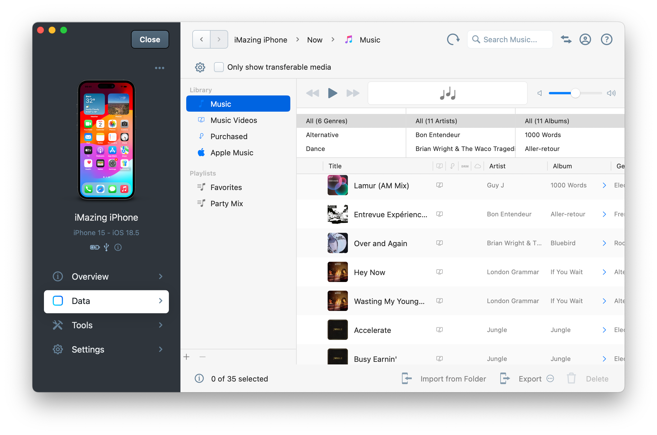 iMazing Music View