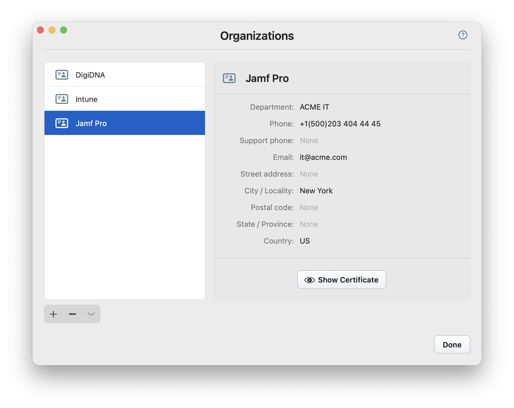 iMazing Organizations Library