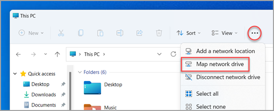 Map Network Drive in Windows File Explorer