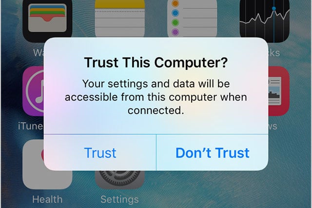 iOS Trust Prompt Screenshot