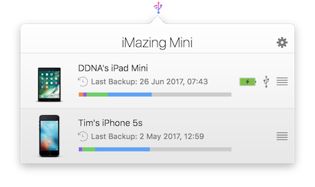 iMazing Mini's device List